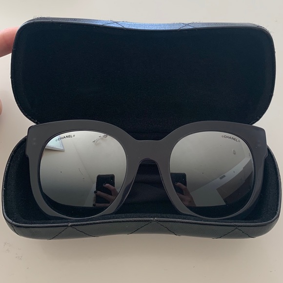 Chanel Navy Blue Sunglasses - Picture 1 of 4